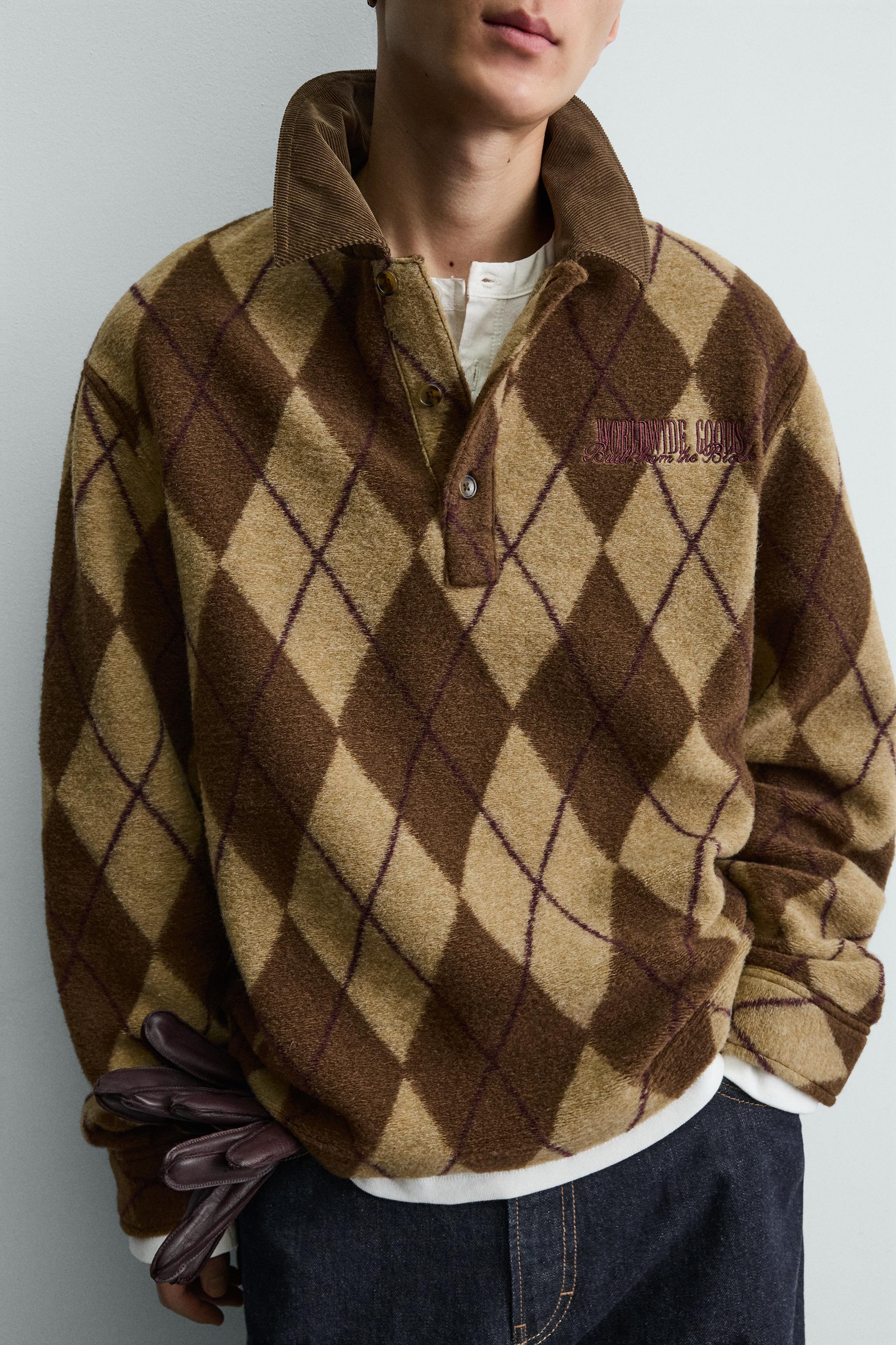 POLO TEXTURÉ JACQUARD LOSANGES